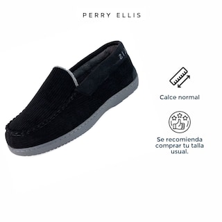 Foto 3 | Pantufla Perry Ellis Keon Color Negro Para Hombre