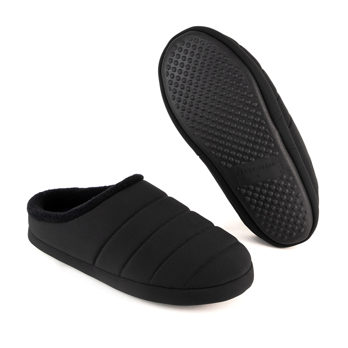 Pantufla Perry Ellis Diens Color Negro Para Hombre