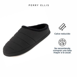 Foto 3 | Pantufla Perry Ellis Diens Color Negro Para Hombre