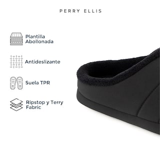 Foto 4 | Pantufla Perry Ellis Diens Color Negro Para Hombre