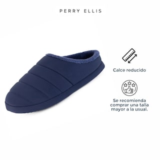 Foto 3 | Pantufla Perry Ellis Diens Color Azul Marino Para Hombre