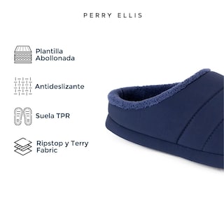 Foto 4 | Pantufla Perry Ellis Diens Color Azul Marino Para Hombre