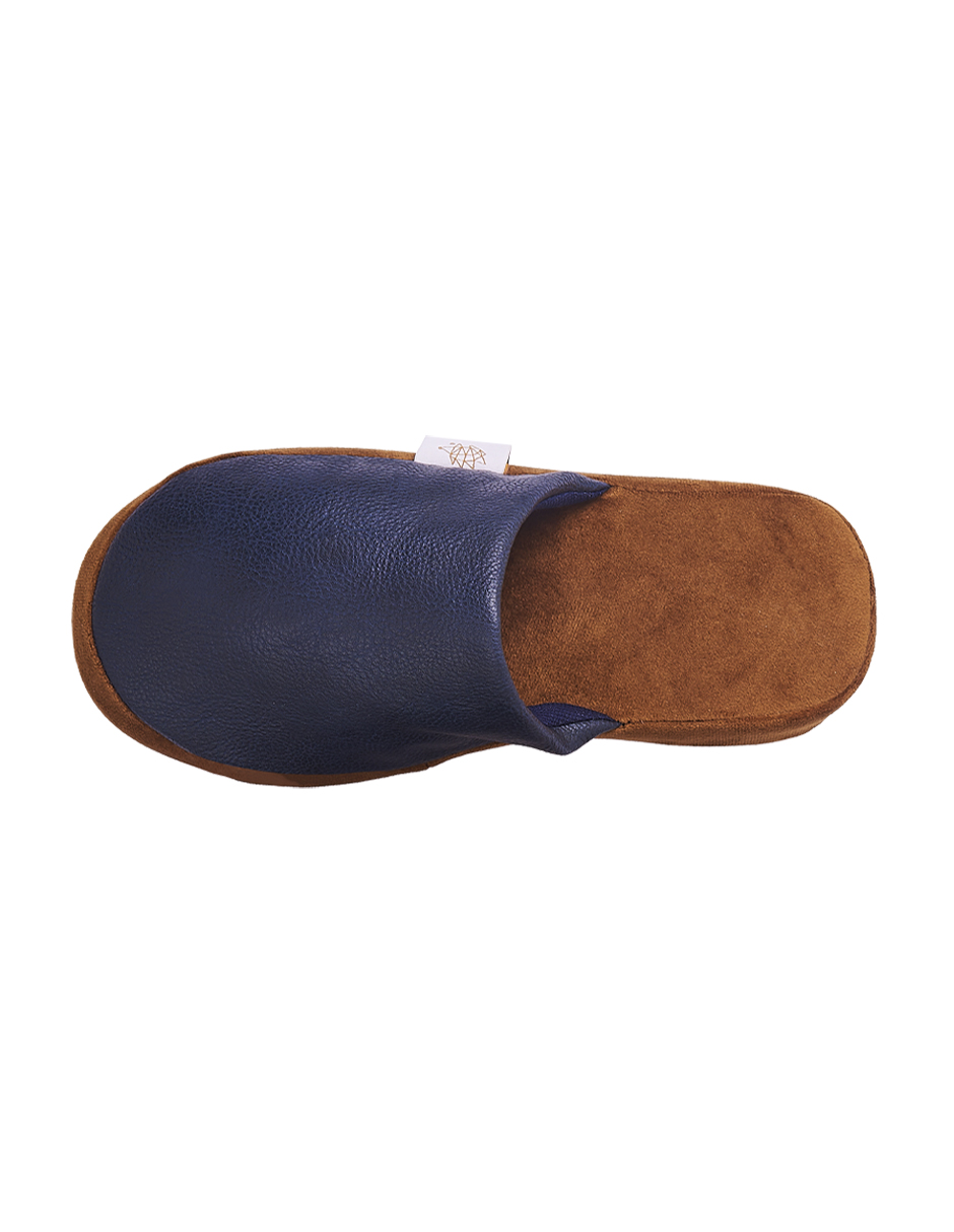 Foto 4 pulgar | Pantuflas Erizo Clothing Azul para Hombre