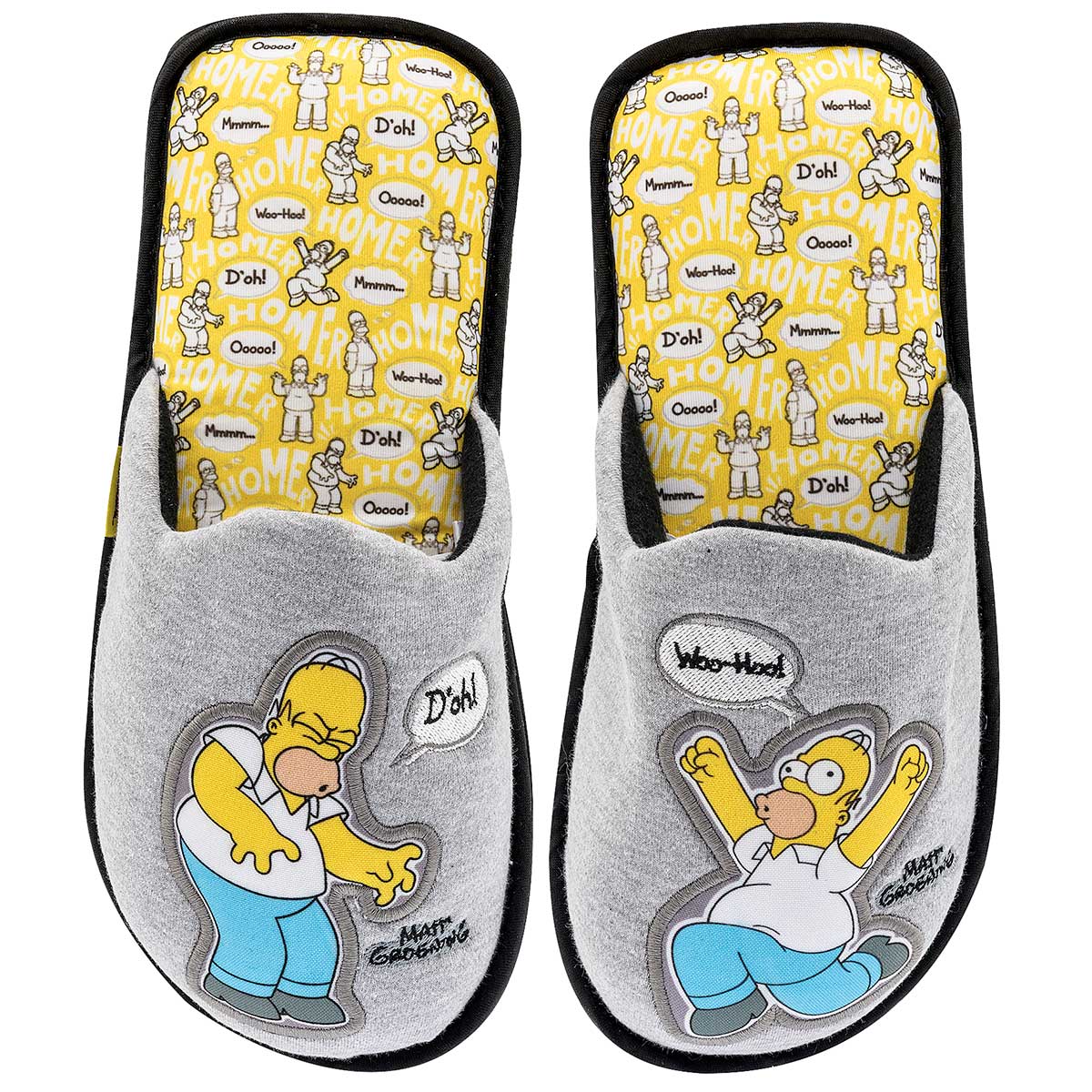 Foto 3 pulgar | Pantufla Arra Gris The Simpsons, Código 90169-1 para Hombre