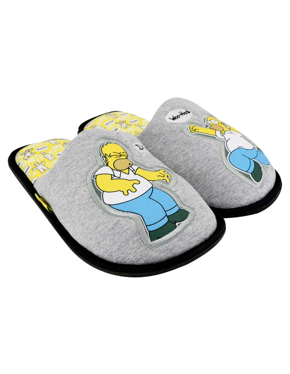 Foto 2 | Pantufla Homero Simpson Color Gris Para Caballero