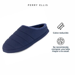 Foto 3 | Pantufla Perry Ellis Styel Diens Azul Marino para Hombre