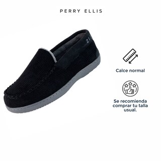 Foto 3 | Pantuflas Perry Ellis Style Keon Negro para Hombre