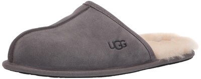 Foto 1 | Slipper Ugg Scuff Para Hombre, Piel De Plena Flor, Gris Oscuro - Venta Internacional.