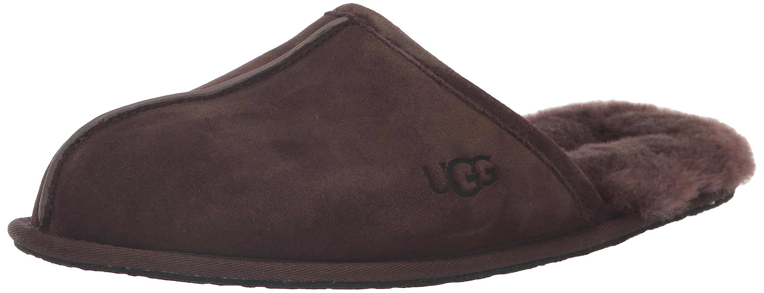 Zapatilla Ugg Scuff Para Hombre, Piel De Plena Flor, Color Cacao Espolvoreado - Venta Internacional.