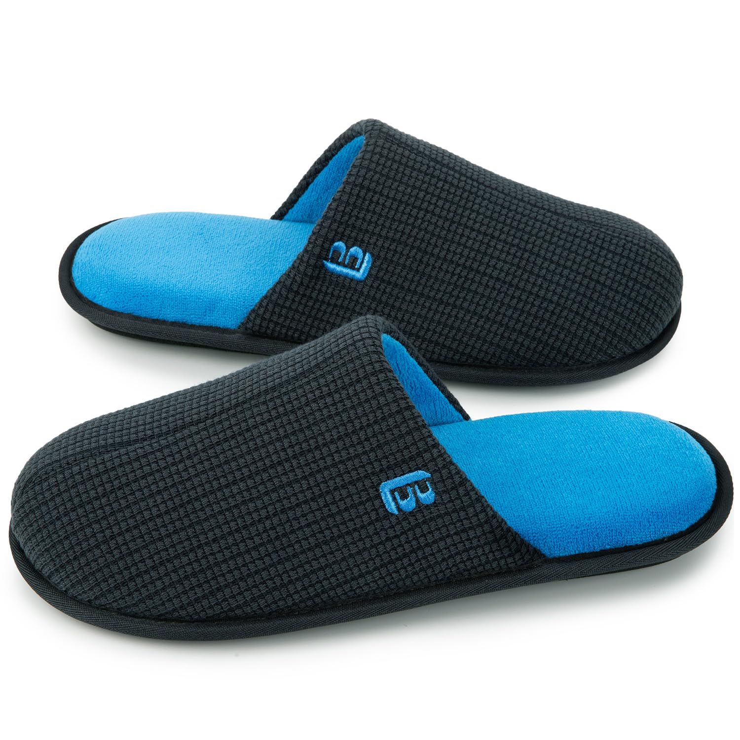 House Slippers Longbay, Cómodo Tejido, Espuma Viscoelástica, Azul, Para Hombre - Venta Internacional.