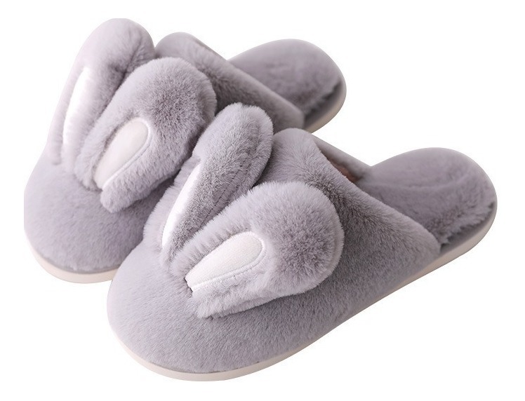 Foto 2 pulgar | Lindas Y Conejo Cómodas Pantuflas, Gris