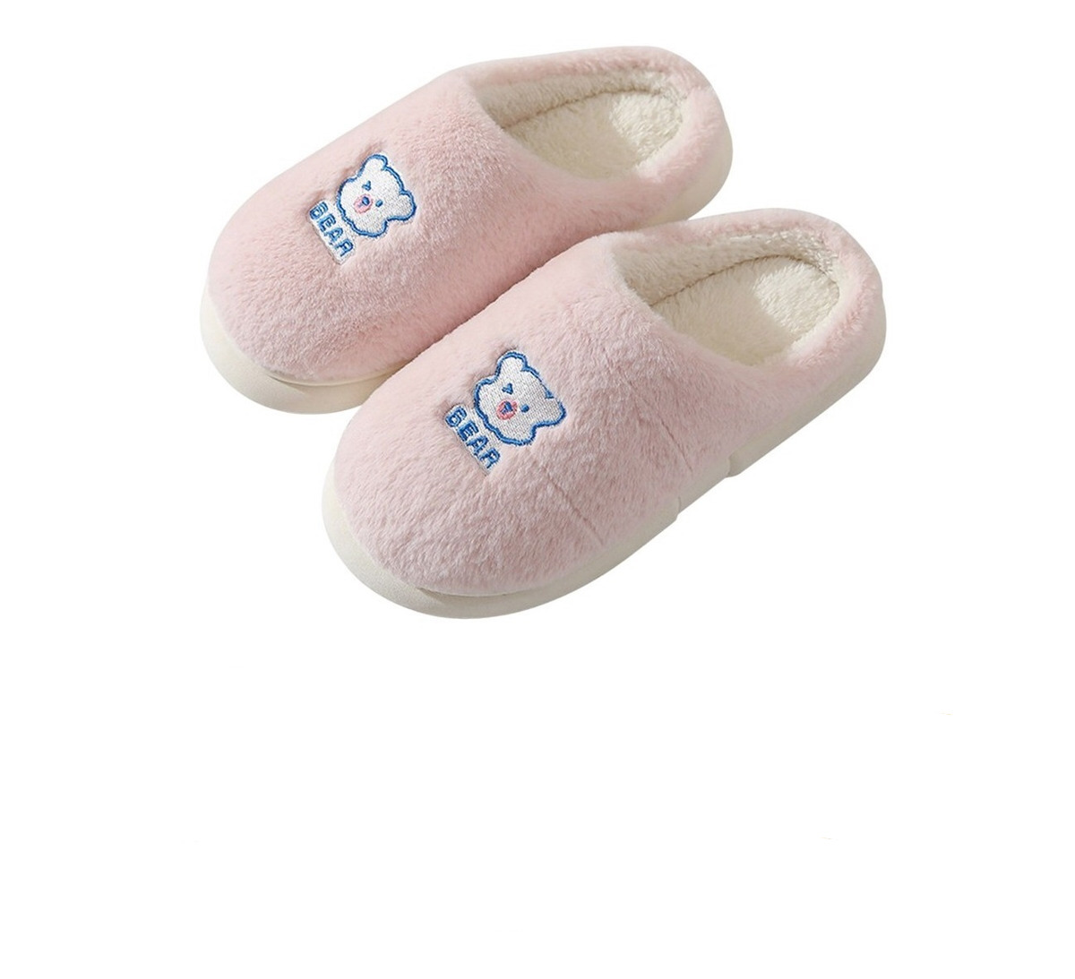 Foto 2 pulgar | Pantuflas de Algodón Lindas y Cómodas de Oso Rosa 40-41 para Dama Unisex