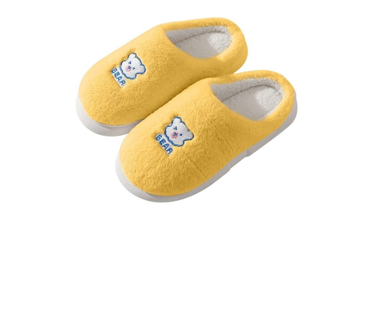 Foto 1 | Pantuflas para Dama de Algodón Lindas y Cómodas de Oso Amarillas 38-39 Unisex