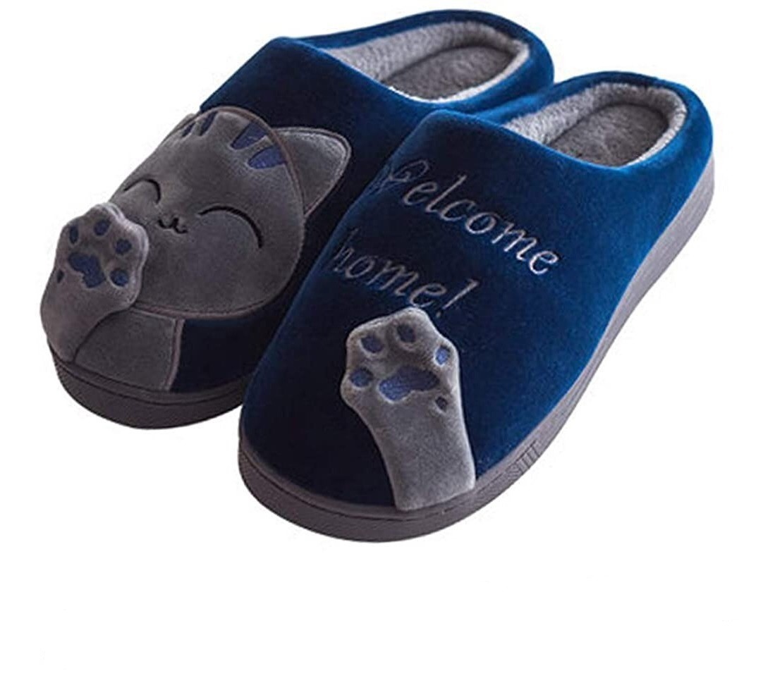 Foto 1 | Pantuflas Diseño de Gato Cómodas color Azul