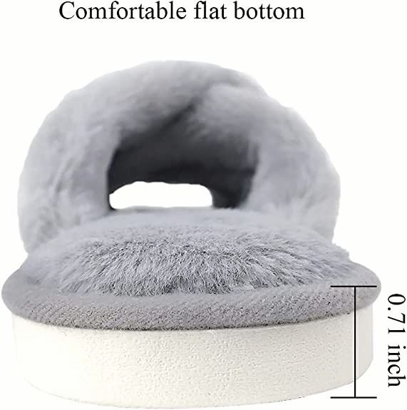 Foto 2 | Pantuflas Funbu color Gris para Mujer