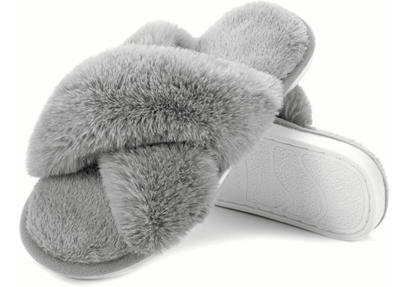Foto 4 pulgar | Pantuflas Funbu color Gris para Mujer