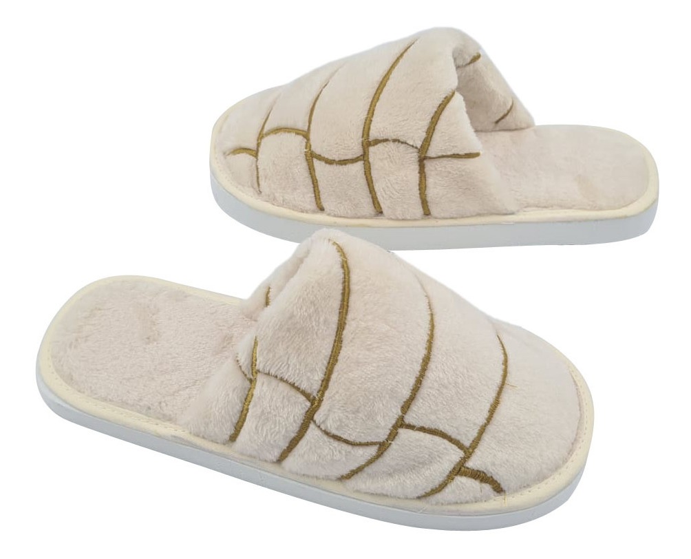 Foto 2 pulgar | Pantuflas Funbu color Beige para Mujer