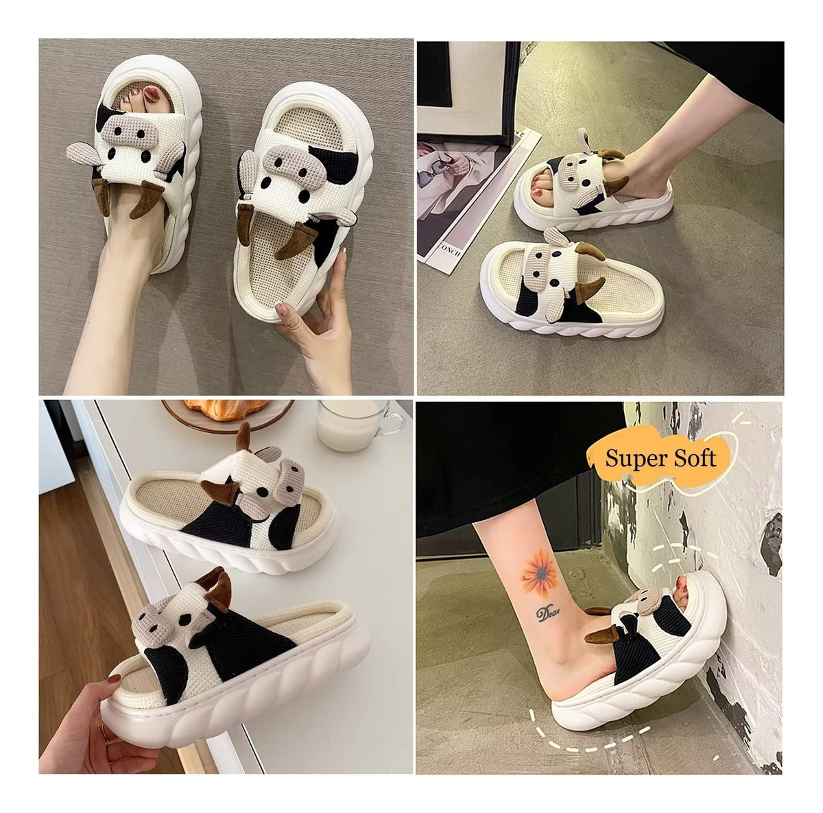 Foto 4 pulgar | Pantuflas Funbu color Blanco para Mujer