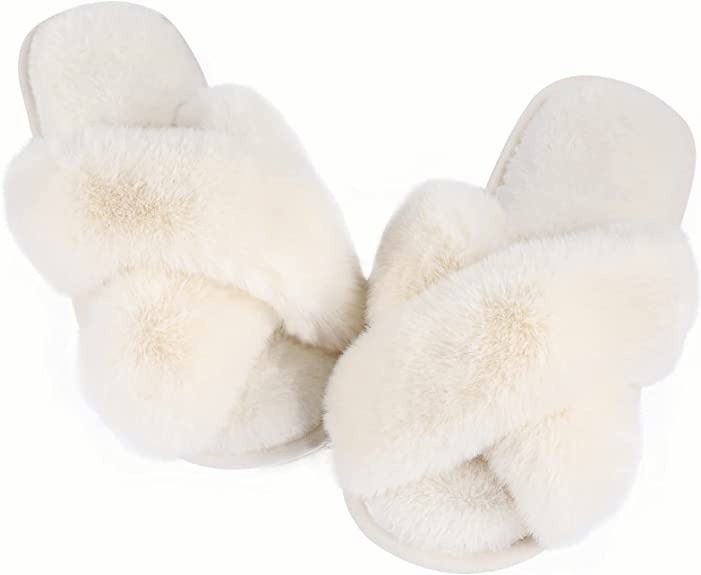 Foto 2 pulgar | Pantuflas Funbu color Blanco para Mujer