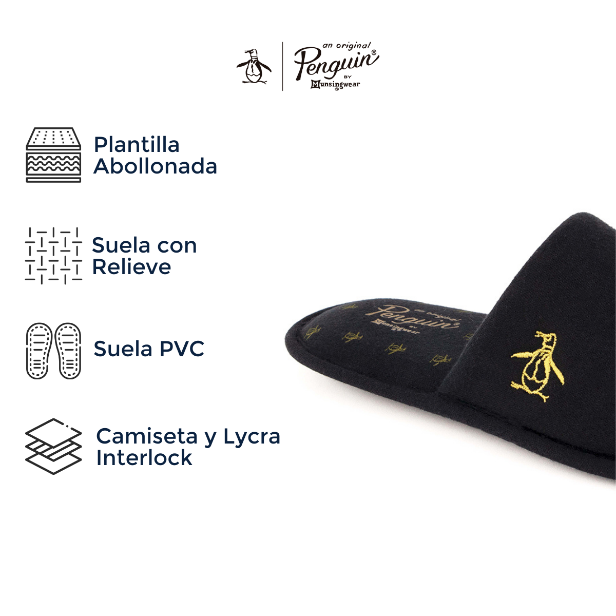 Foto 5 pulgar | Pantufla para Dama Original Penguin Negro