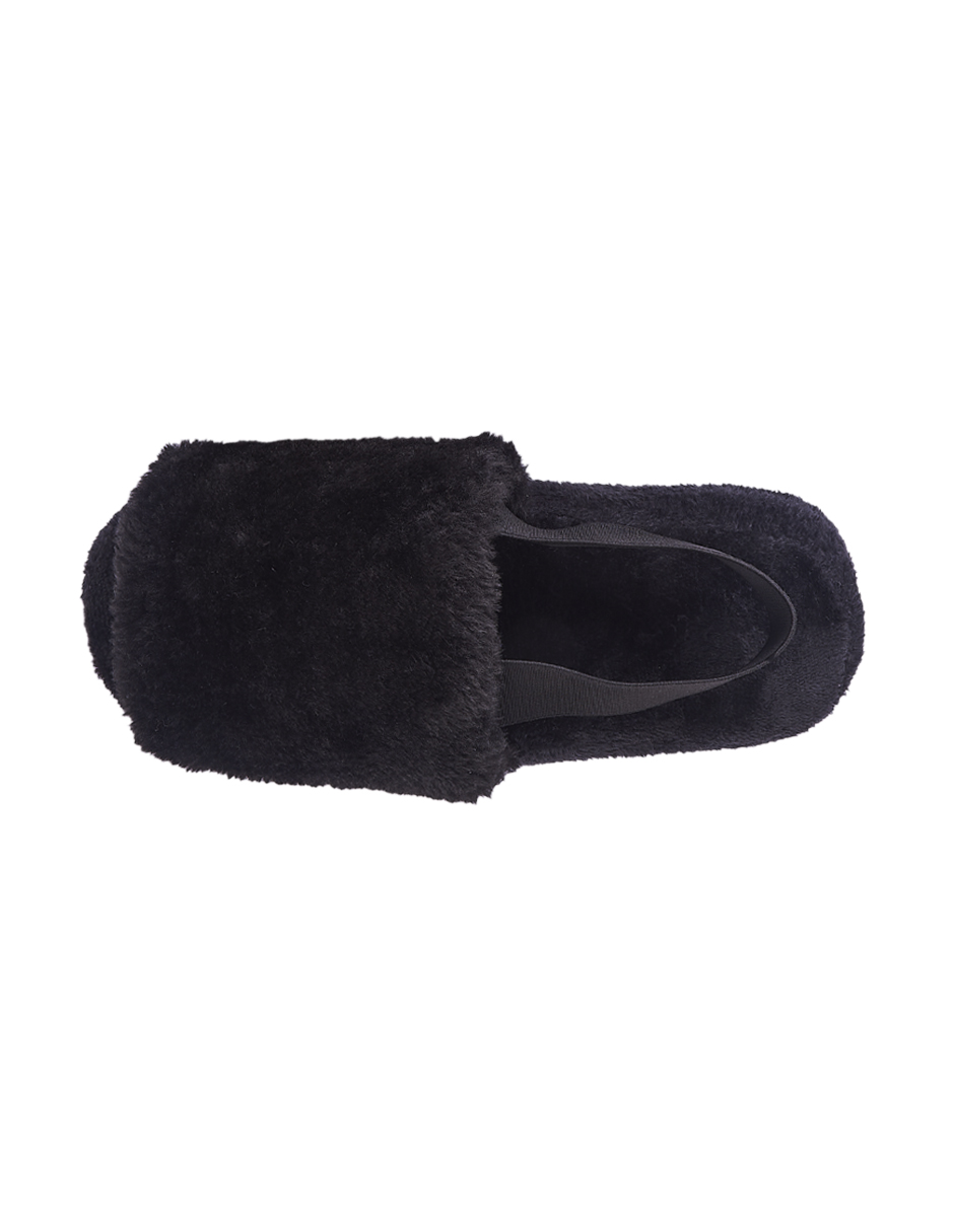 Foto 4 pulgar | Pantuflas para Mujer Erizo Clothing de Plataforma Negras