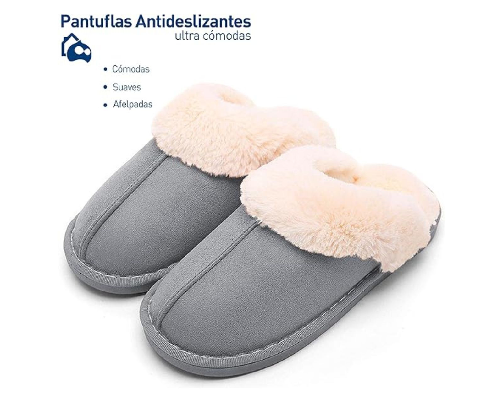 Foto 3 pulgar | Pantuflas Bluelander CBHH-0283 Gris Unisex