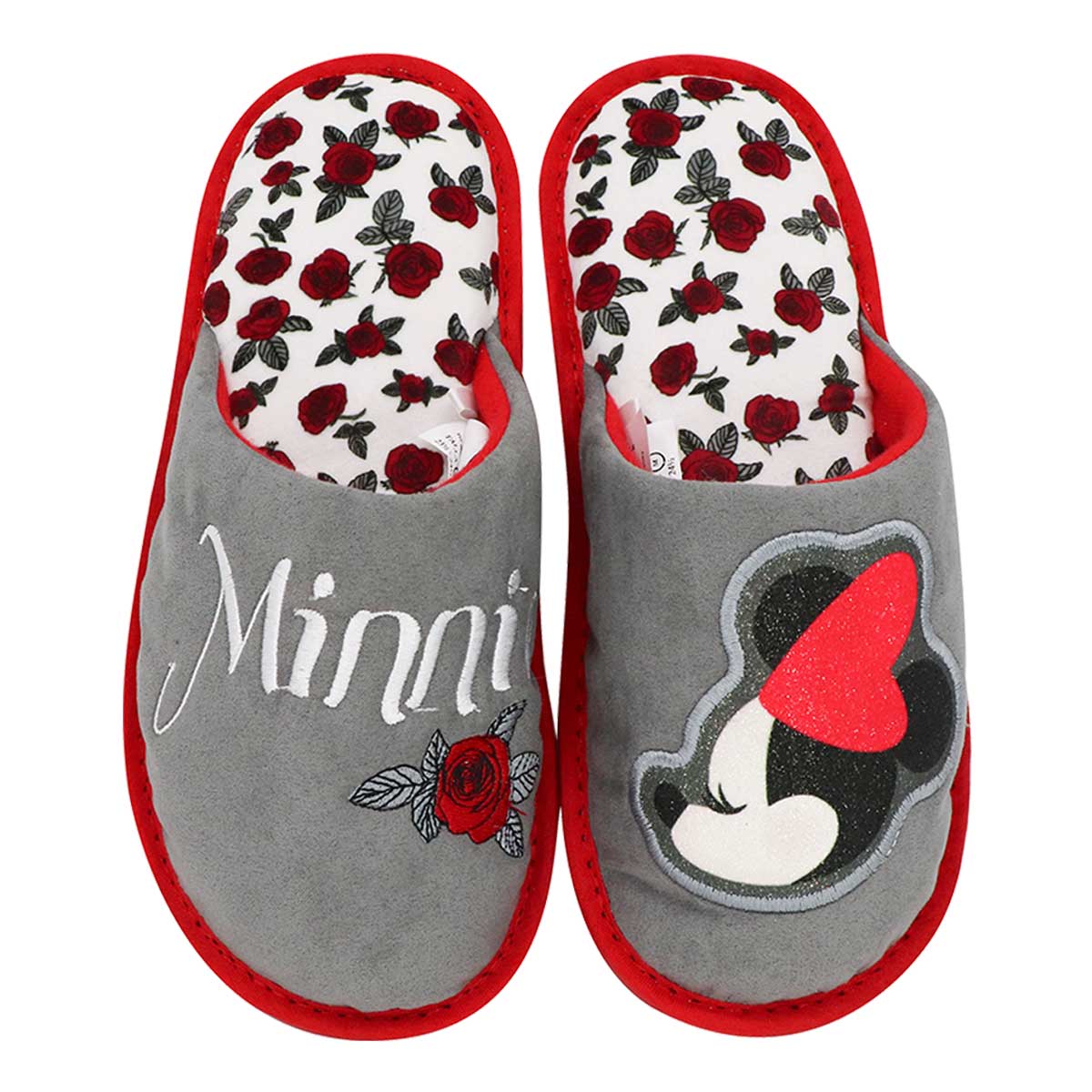 Foto 2 pulgar | Pantufla Disney Minnie Mouse Color Gris