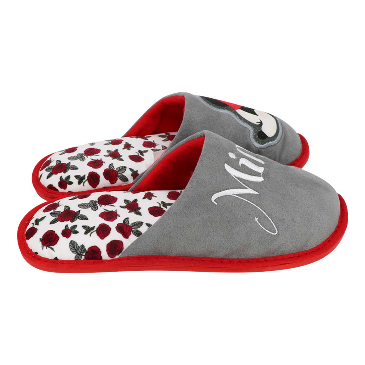 Foto 4 pulgar | Pantufla Disney Minnie Mouse Color Gris