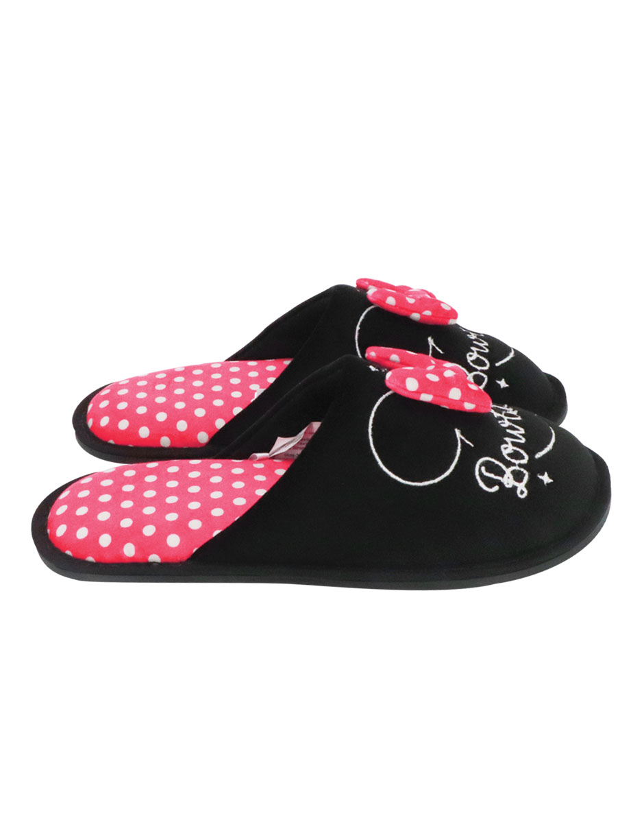 Foto 4 pulgar | Pantufla Bordada Disney Minnie Mouse