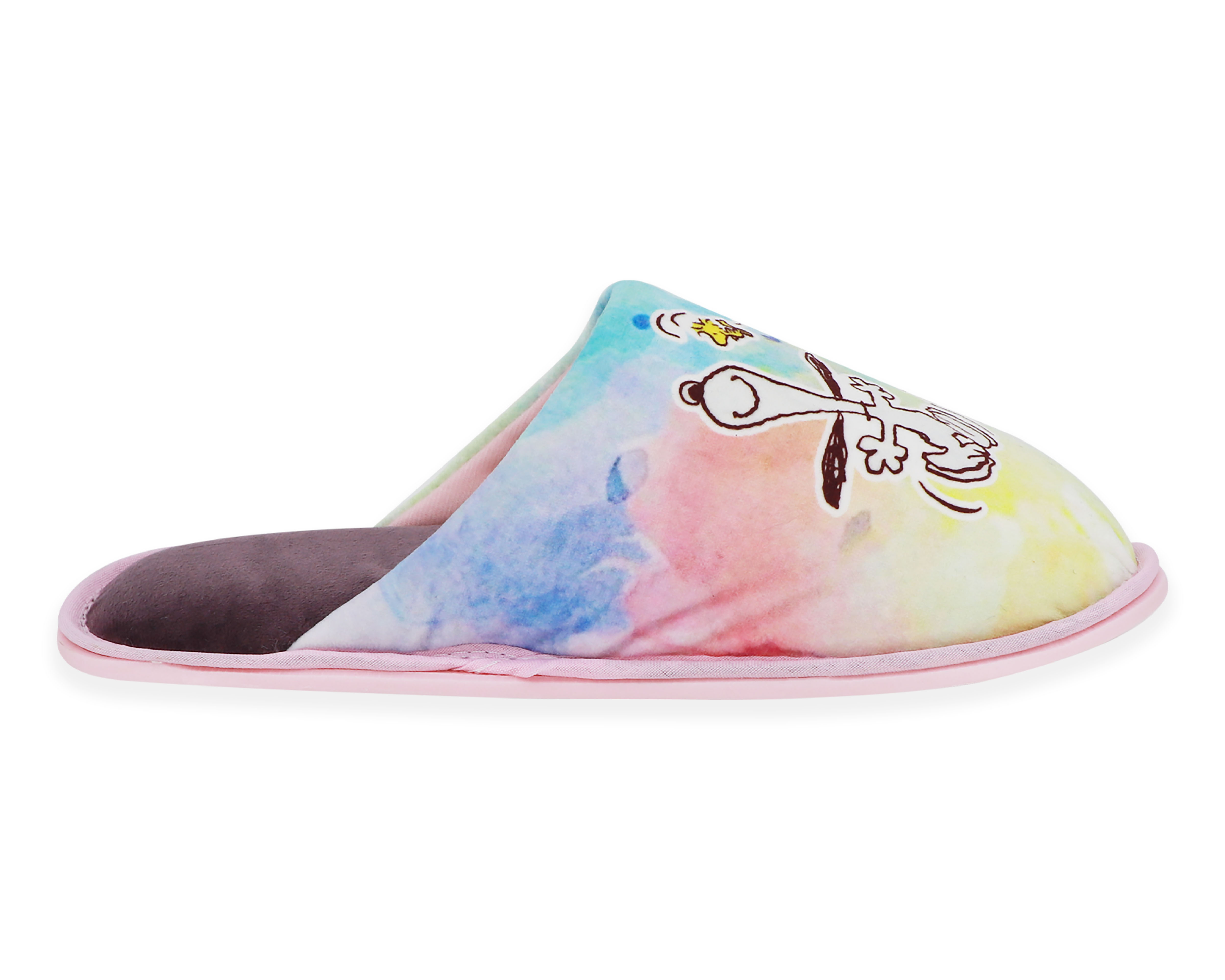 Foto 4 pulgar | Pantuflas Snoopy Multicolor para Dama