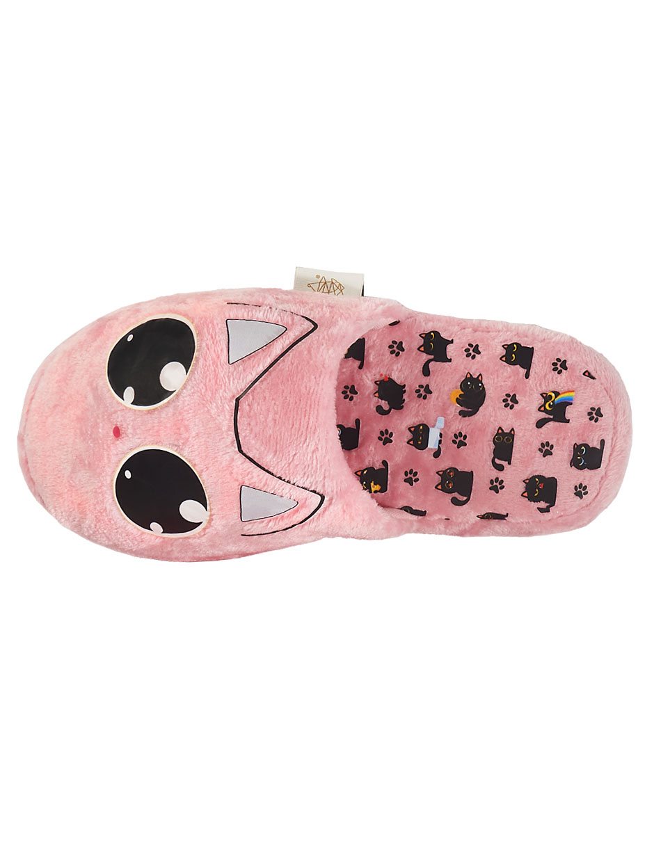 Foto 3 | Pantufla Erizo Clothing Gato Rosa para Dama