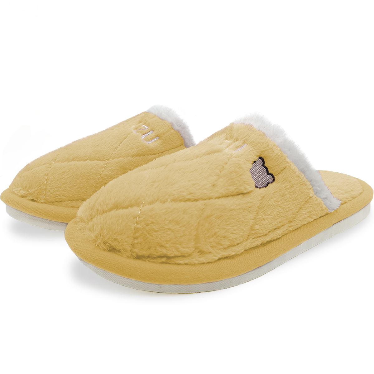 Foto 2 pulgar | Pantuflas Antideslizantes de Peluche Shendy Vendy Amarillas para Mujer