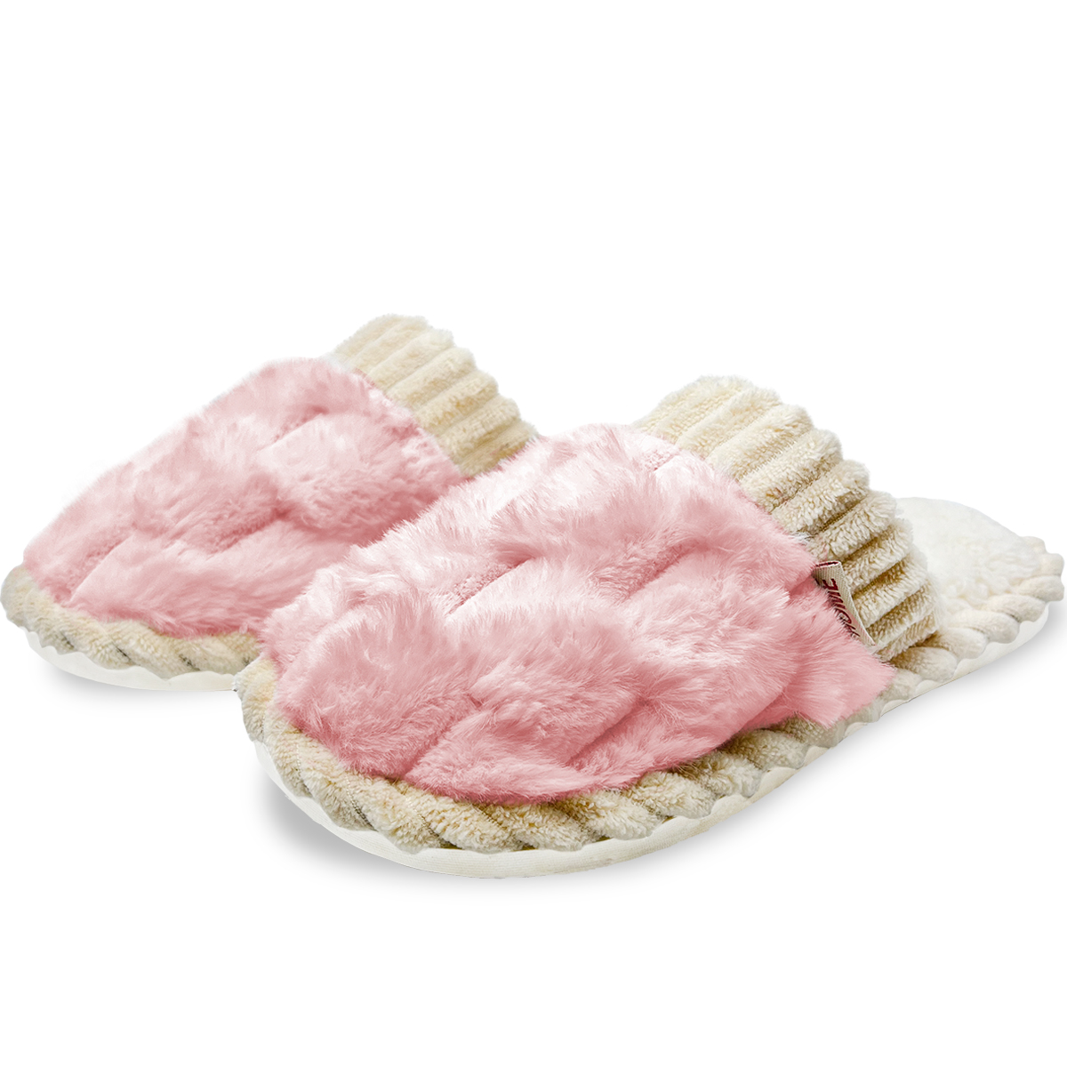 Foto 2 pulgar | Pantuflas Antideslizantes Shendy Vendy de Algodón Rosa para Mujer