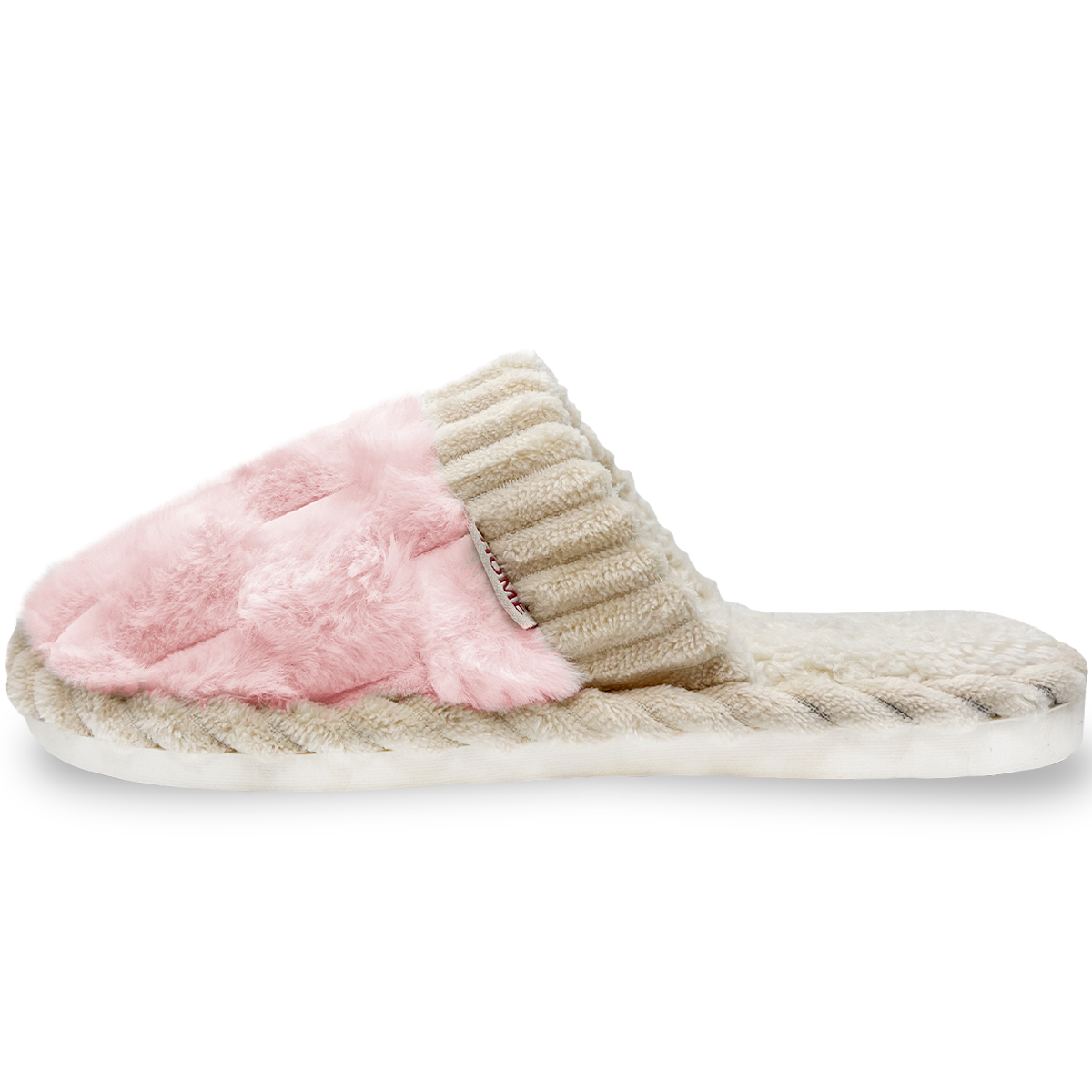 Foto 4 pulgar | Pantuflas Antideslizantes Shendy Vendy de Algodón Rosa para Mujer