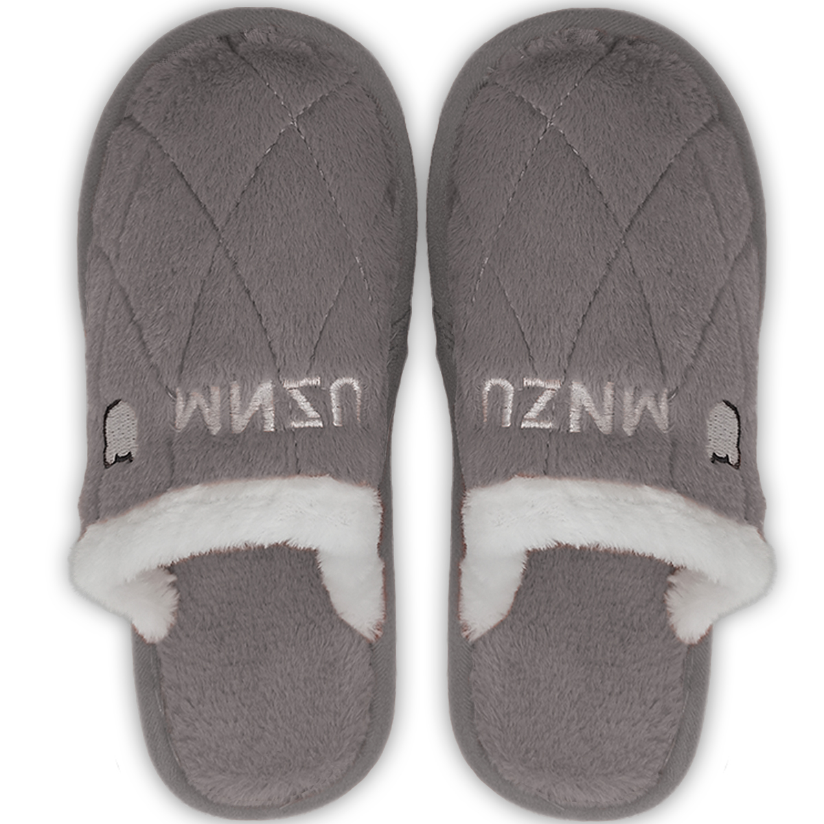 Foto 6 pulgar | Pantuflas Antideslizantes Shendy Vendy Gris de Peluche para Mujer