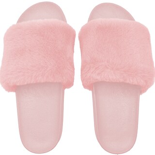 Foto 5 | Pantuflas Antideslizantes Shendy Vendy de Peluche Rosas para Mujer