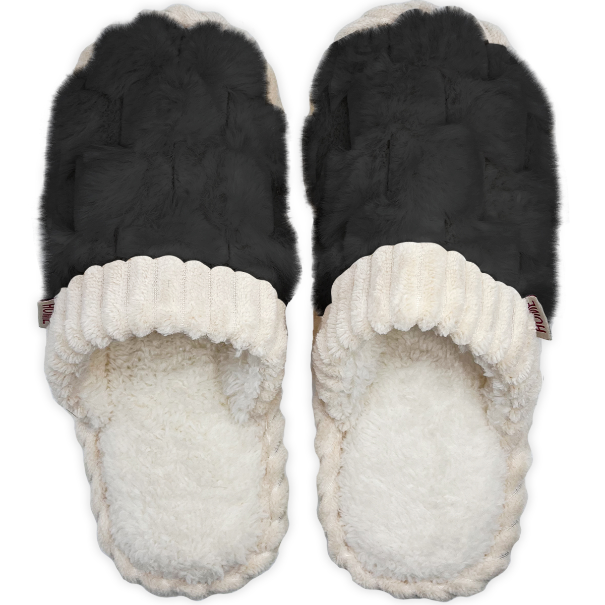 Foto 6 pulgar | Pantuflas Antideslizantes Shendy Vendy Negras de Algodón para Mujer
