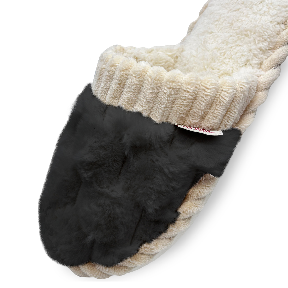 Foto 7 pulgar | Pantuflas Antideslizantes Shendy Vendy Negras de Algodón para Mujer
