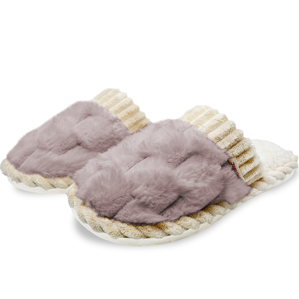 Pantuflas Antideslizantes Shendy Vendy Púrpura de Algodón para Mujer