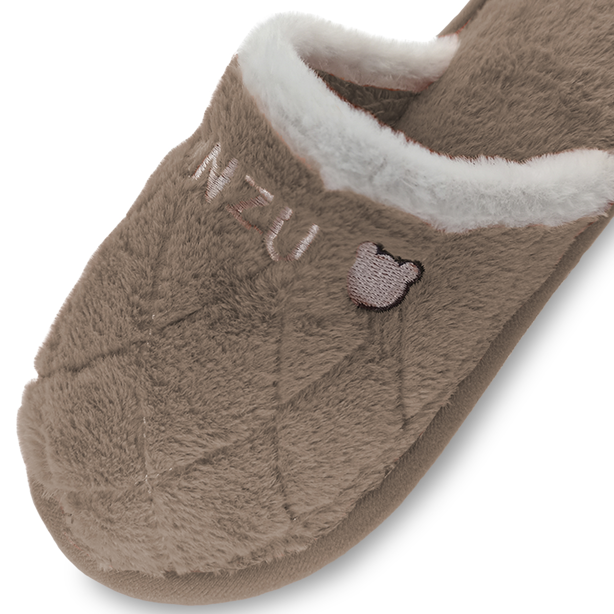 Foto 7 pulgar | Pantuflas Antideslizantes Shendy Vendy de Peluche Marrones para Mujer