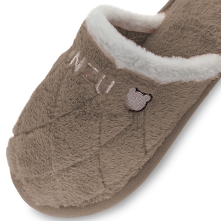 Foto 6 | Pantuflas Antideslizantes Shendy Vendy de Peluche Marrones para Mujer