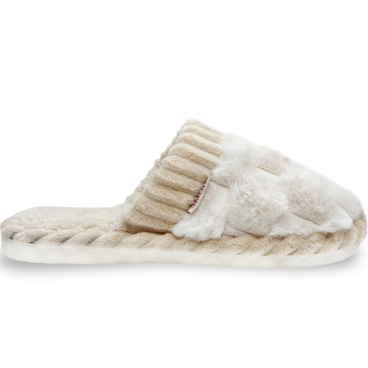 Foto 2 | Pantuflas Antideslizantes Shendy Vendy Blancas de Algodón para Mujer