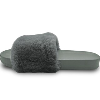 Foto 3 | Pantuflas Antideslizantes Shendy Vendy de Peluche Grises para Mujer