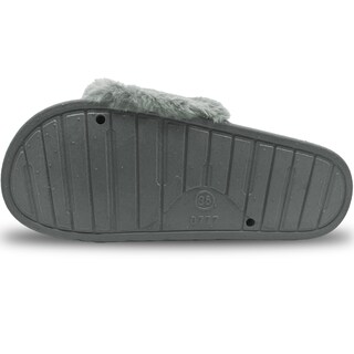 Foto 4 | Pantuflas Antideslizantes Shendy Vendy de Peluche Grises para Mujer