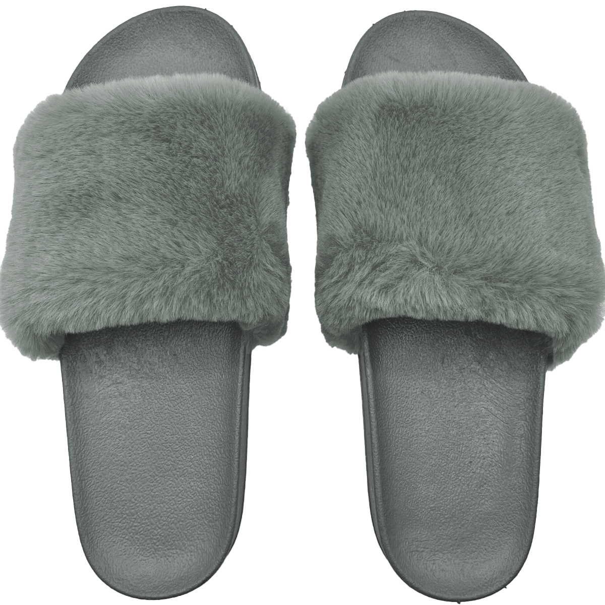 Foto 6 pulgar | Pantuflas Antideslizantes Shendy Vendy de Peluche Grises para Mujer