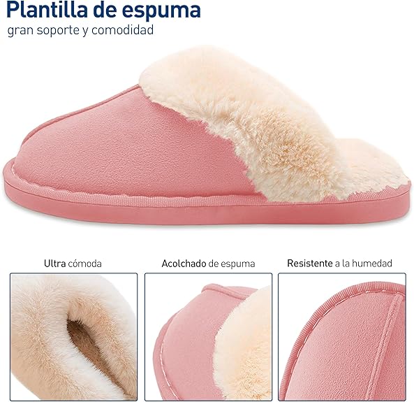 Foto 3 pulgar | Pantuflas Unisex Rosas Bluelander para Adultos