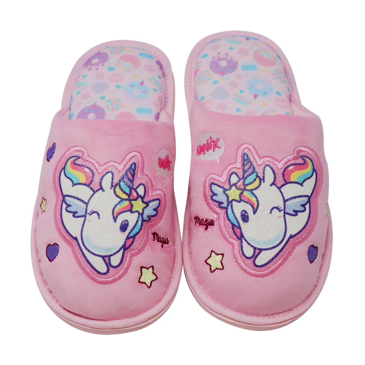 Foto 1 | Pantufla Onix Unicornio Rosa Para Mujer