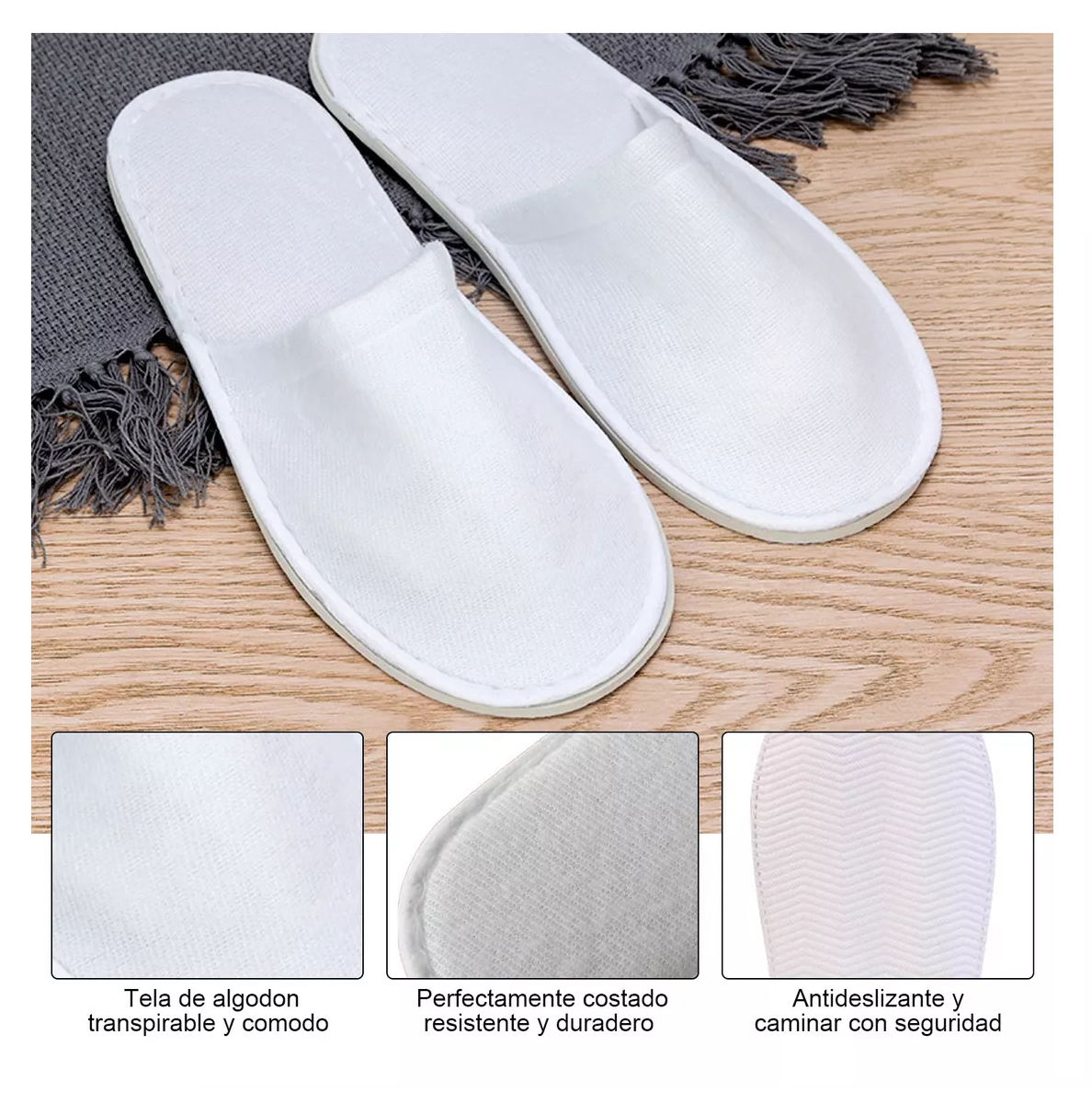 Foto 4 pulgar | Pantuflas Para Boda Para Imprimir O Sublimar, 30 Pares Blancos