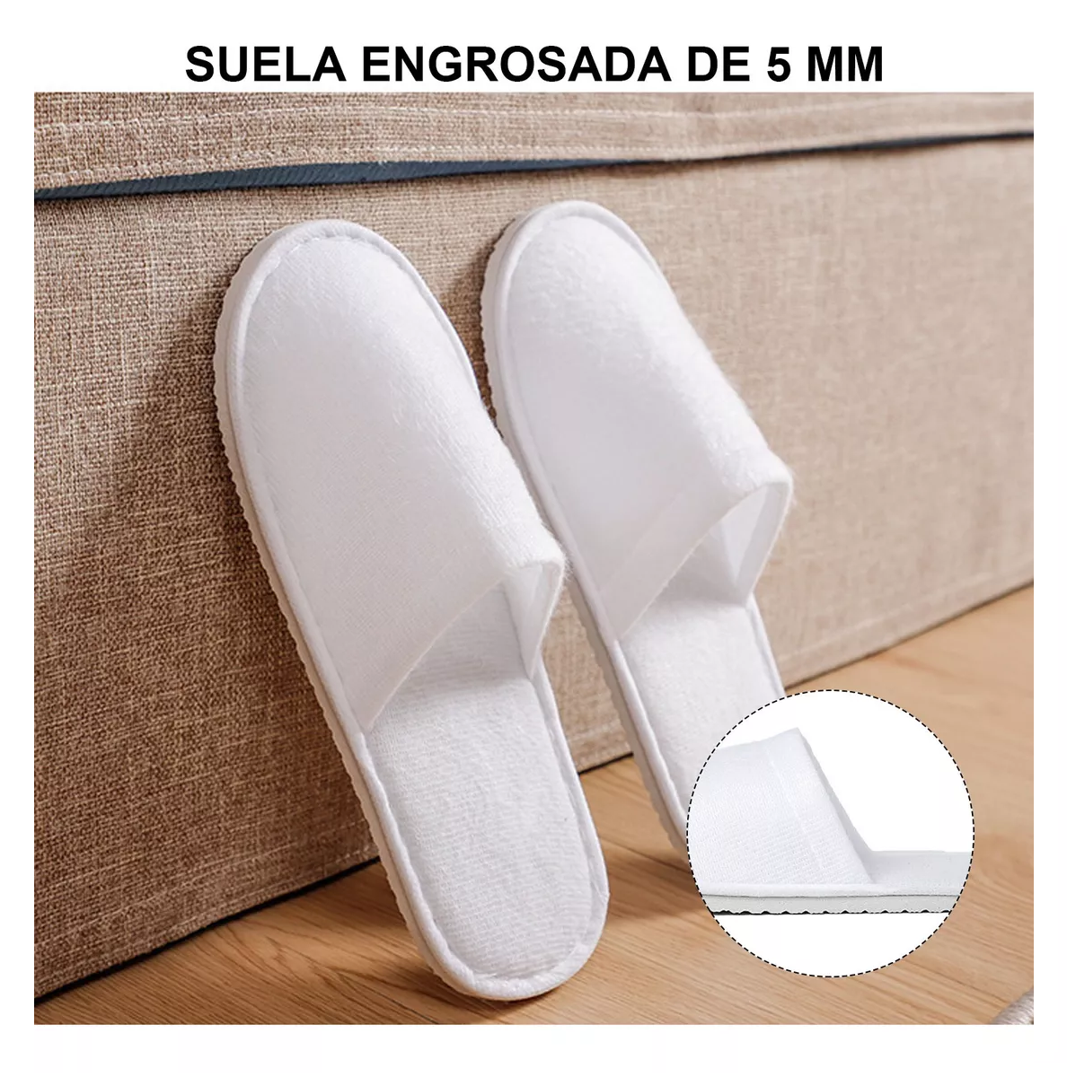 Foto 5 pulgar | Pantuflas Para Boda Para Imprimir O Sublimar, 30 Pares Blancos