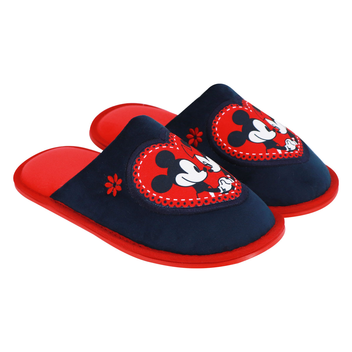 Foto 3 pulgar | Pantuflas Para Dama Disney Mickey Y Minnie Mouse